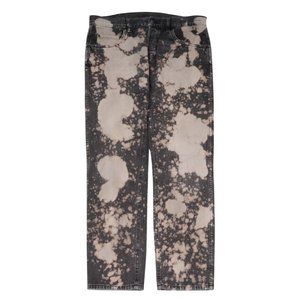 Gucci Mens Jeans Size 34x30 Bleached Acid Wash Grey Tan Denim Slim Fit 5 Pocket